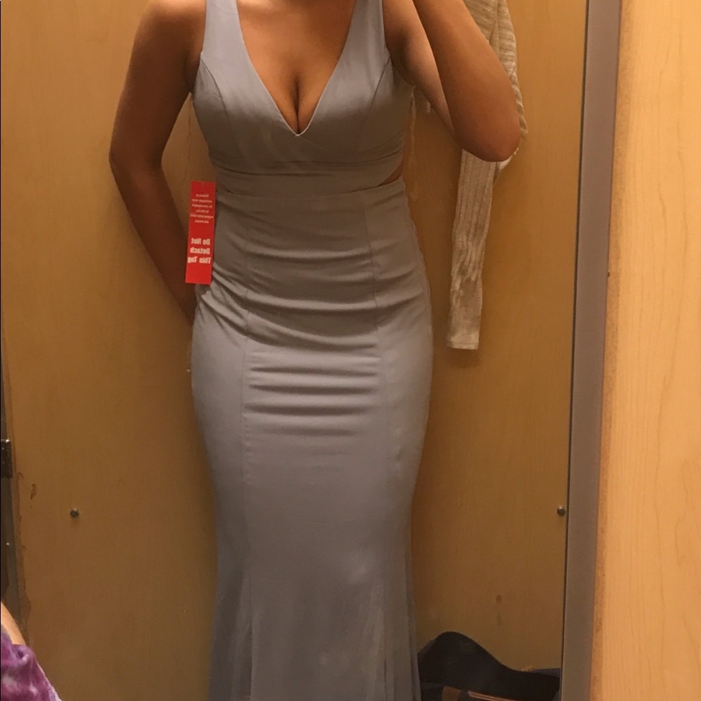 Gray prom dress